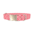 Groovy Heart Dog Collar - metal silver