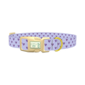 Purple Heart Pattern Dog Collar - plastic gold