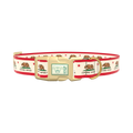 California Republic Flag Dog Collar - plastic silver