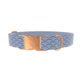 Geometric Wave Dog Collar - metal rose gold