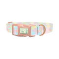 Abstract Pastel Dog Collar - plastic rose gold