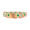 Beach Turtle Dog Collar - metal rose gold