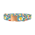 Colorful Beach Ball Pattern Dog Collar - metal rose gold