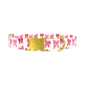 Pink Bow Dog Collar - metal gold