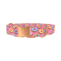 Colorful Donut Dog Collar - metal rose gold