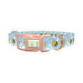 Bees and Hearts Dog Collar - plastic rose gold