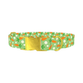 Carrot Floral Dog Collar - metal gold