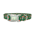 Mushroom Pattern Dog Collar - plastic silver