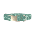 Botanical Silhouette Dog Collar - metal silver