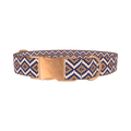 Tribal Geometric Stars Dog Collar - metal rose gold