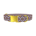 Tribal Geometric Stars Dog Collar - metal gold
