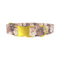 Floral Roses Dog Collar - metal gold