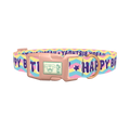 Birthday Chevron Dog Collar - plastic rose gold