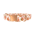 Peach Floral Dog Collar - metal rose gold