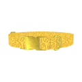 Cheese Slice Pattern Dog Collar - metal gold