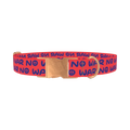 Peace Phrase Dog Collar - metal rose gold