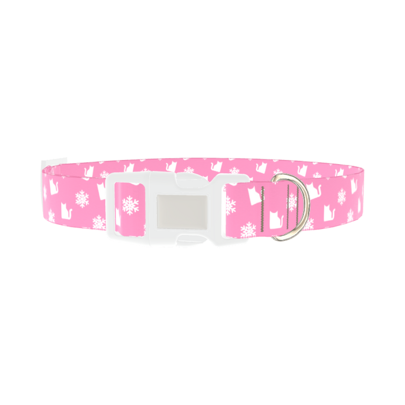 Snowflake Cat Dog Collar - plastic silver