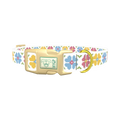 Floral Embroidery Dog Collar - plastic gold
