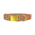 Peach Fruit Dog Collar - metal gold