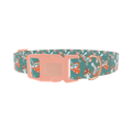 Tossed Mushroom Dog Collar - plastic rose gold
