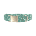 Botanical Silhouette Dog Collar - metal silver