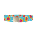 Peace Sunflower Dog Collar - metal silver