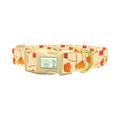 Ginkgo Leaf Pattern Dog Collar - plastic gold