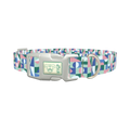 Geometric Shapes Dog Collar - plastic silver