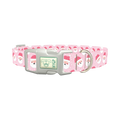 Pink Santa Pattern Dog Collar - plastic silver