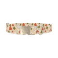Mushroom and Daisy Dog Collar - metal silver