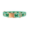 St. Patrick's Bow Dog Collar - metal rose gold