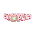 Heart Glasses Dog Collar - plastic rose gold