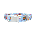 Fishing Bobber Pattern Dog Collar - plastic rose gold