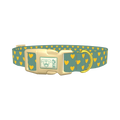 Geometric Heart Dog Collar - plastic gold