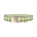 Multicolor Tartan Dog Collar - metal silver