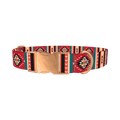 Tribal Geometric Dog Collar - metal rose gold