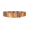 Hexagonal Stripe Dog Collar - metal rose gold