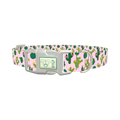 Floral Cactus Dog Collar - plastic silver
