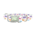Colorful Dinosaur Dog Collar - plastic silver