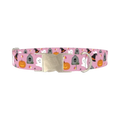 Halloween Trick or Treat Dog Collar - metal silver