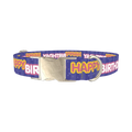 Birthday Text Dog Collar - metal silver