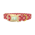 Christmas Fairisle Dog Collar - plastic gold
