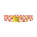 Peace Floral Dog Collar - metal gold