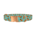 Christmas Cowboy Dog Collar - metal rose gold