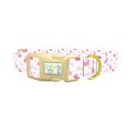 Pink Bunny Floral Dog Collar - plastic gold
