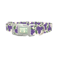 Purple Hydrangea Dog Collar - plastic silver