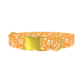 Yellow Blossom Dog Collar - metal gold