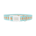 Gingerbread Snowflake Dog Collar - plastic silver