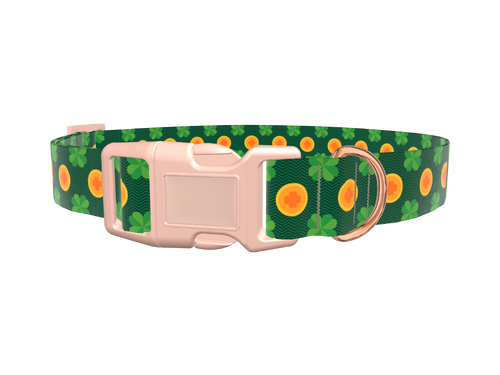 St. Patrick's Clover Coin Dog Collar