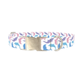 Pastel Dolphin Dog Collar - metal silver